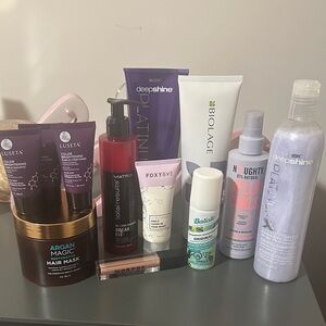 18 pieces Hair Care Set - Blonde + Travel Mini Straightener + body tan